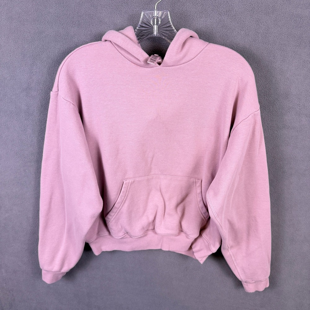 Skims Hoodie Womens Medium Pink Lounge Fleece Pullover Long Sleeve Pocket